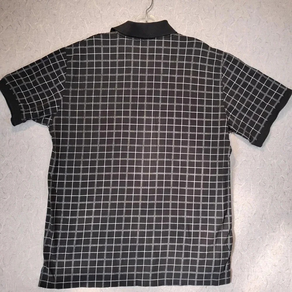 George Men's Black Plaid  Polo Shirt in Size Large - Picture 6 of 8
